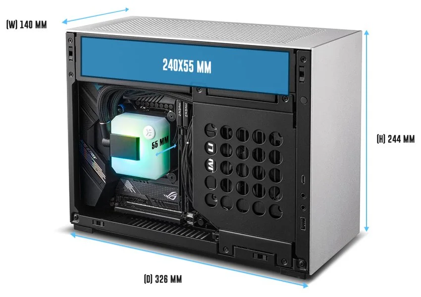 Gabinete Lian Li A4-H20 Menor Gabinete do Mundo Mini-ITX do mundo e não vende no BRASIL — foto 2